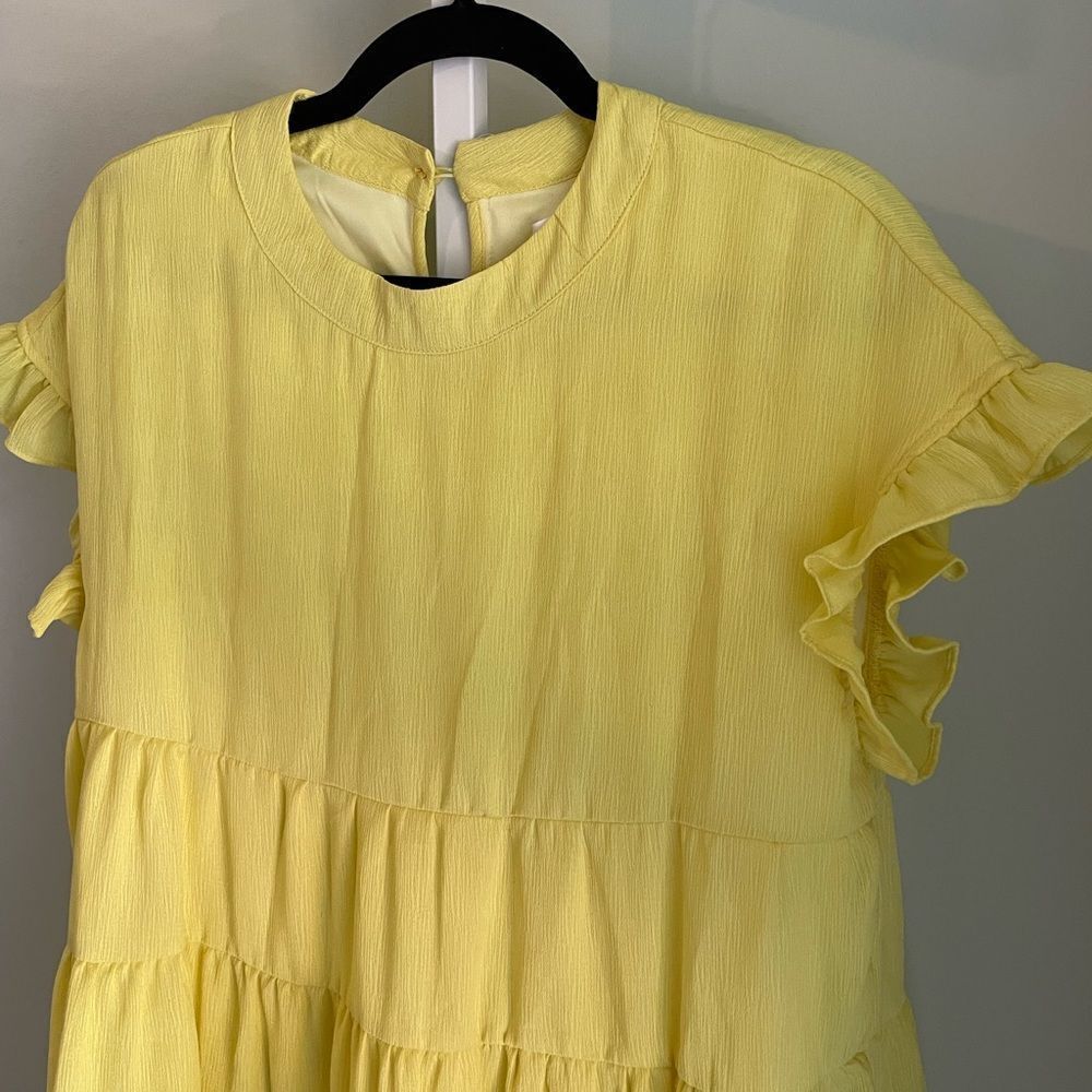 Foteisy Yellow Ruffled Dress - Picture 2 of 4